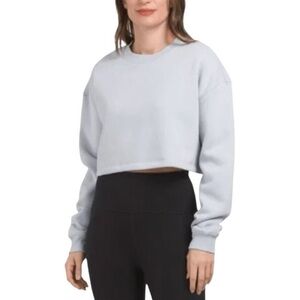 Ivl Casual Light Gray Cropped Sweatshirt NWT